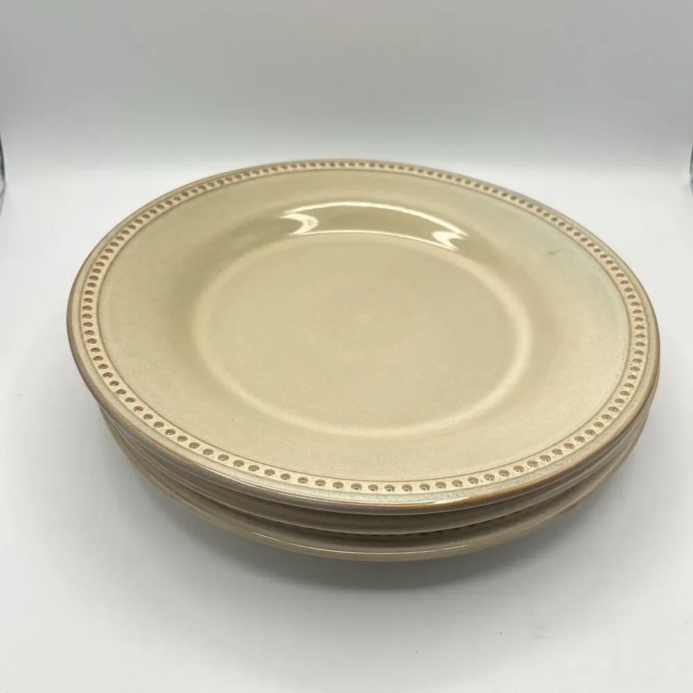 3 Pier 1 Imports- SPICE ROUTE - SESAME - 10-3/4” Round Dinner Plates